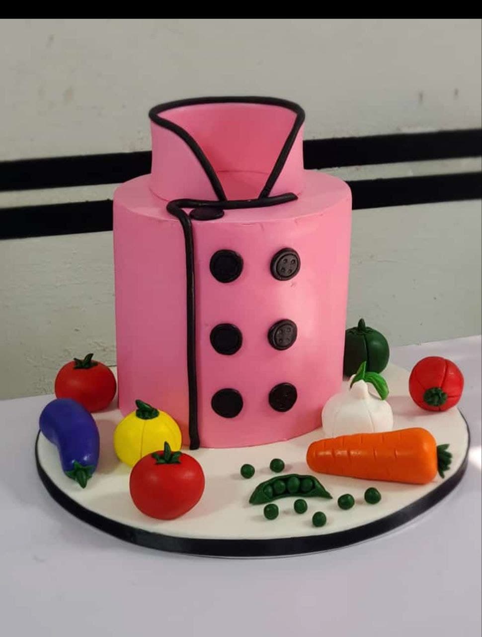 Tall customized celebration cake