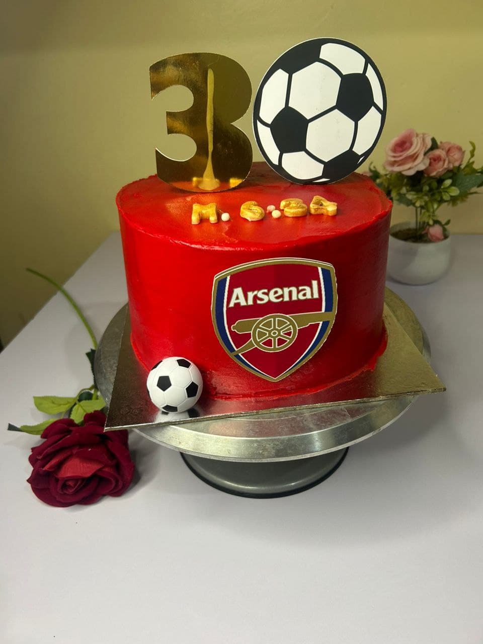 Sports themed customized cake
