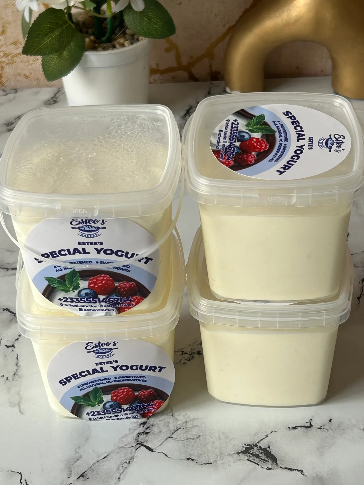 Fresh sweetened Greek yoghurt